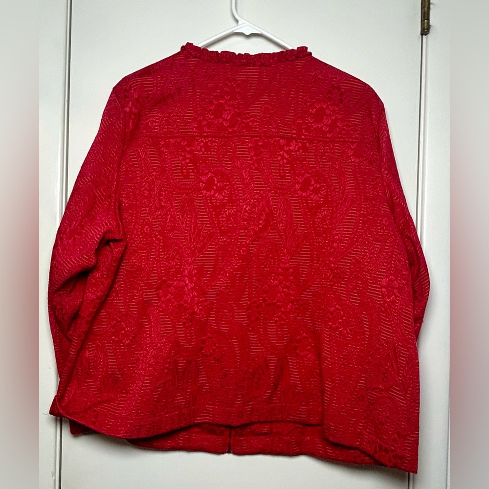 Ruby Rd Textured Jacket Red Size 20w - image 4